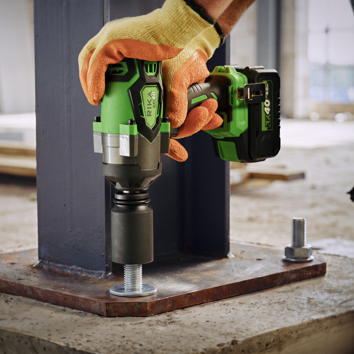 Rikä RK40 40V 3/4in Cordless High-Torque Impact Wrench | 1700Nm Nut-Busting Torque | Friction Ring | Brushless Motor | Body Only